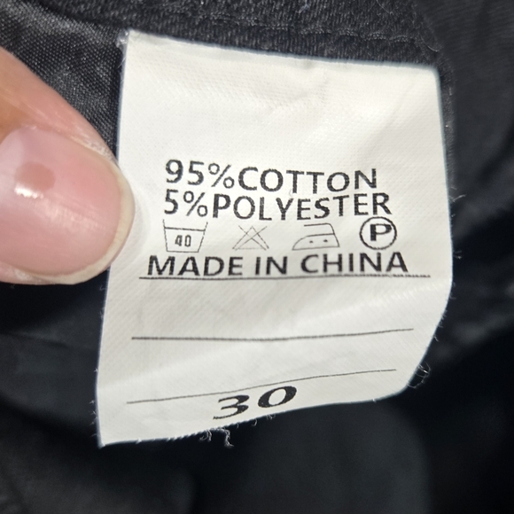 Unbranded Men's Black Distressed Jeans with Green Accents Sz 30 - Picture 6 of 10